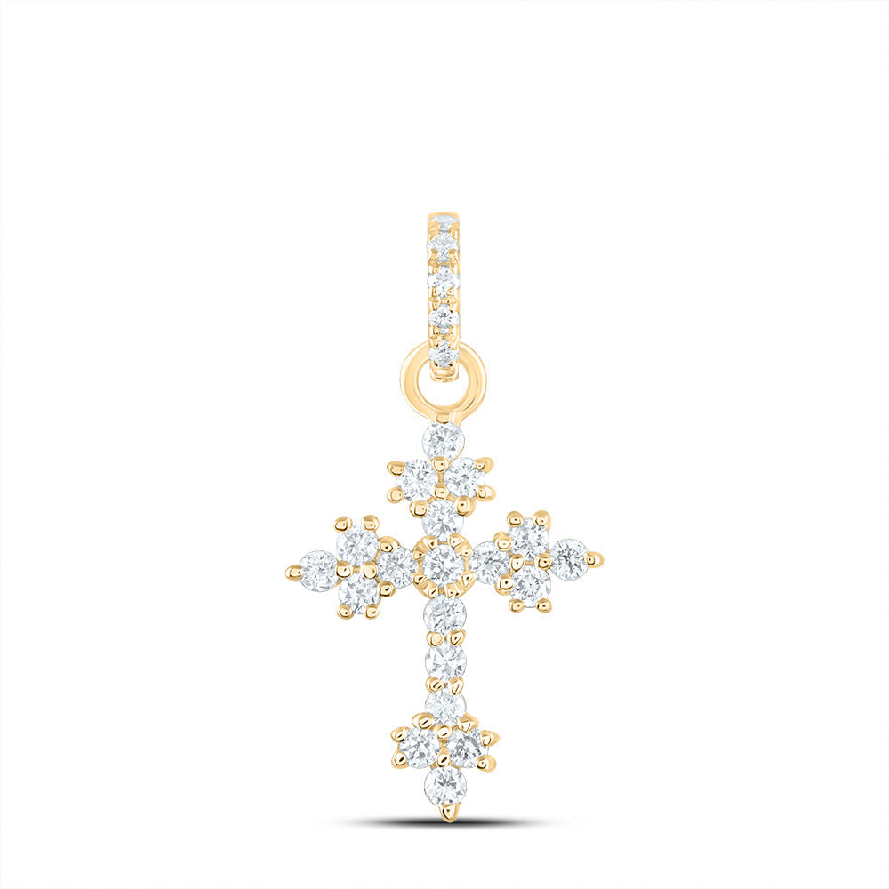 1/6CTW-DIA ANA M FASHION CROSS PENDANT Daisy Joyeria