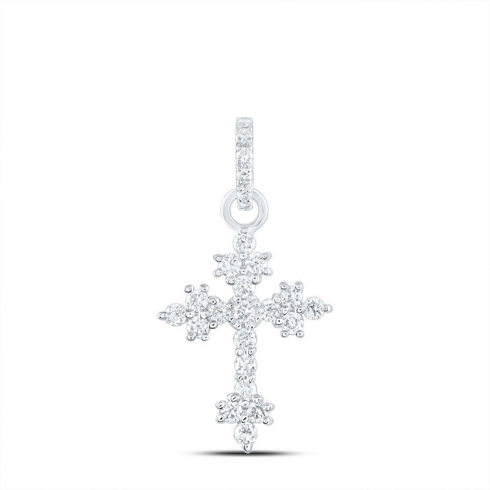 1/6CTW-DIA ANA M FASHION CROSS PENDANT Daisy Joyeria