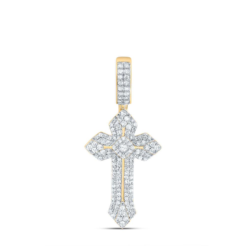 1/2CTW-P1 DIA CROSS MENS CHARM Daisy Joyeria