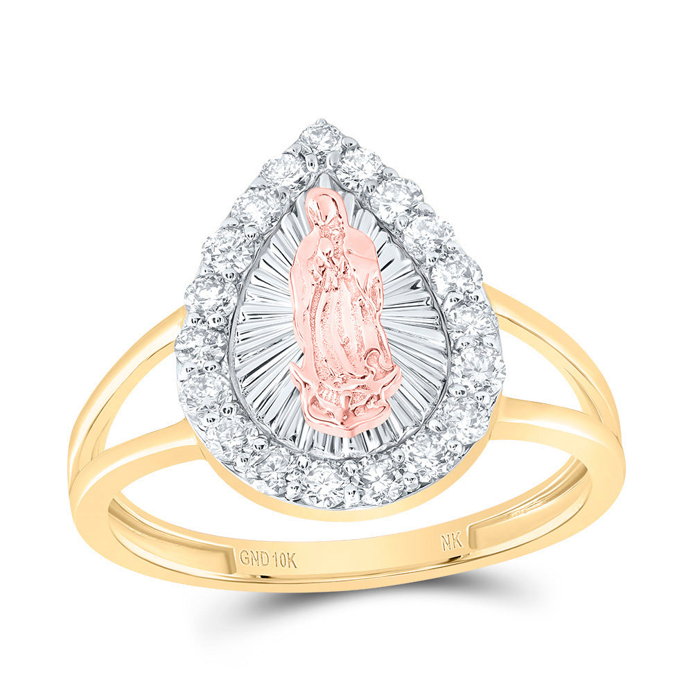 1/2CTW-DIA NK FASHION VIRGIN MOTHER MARY PEAR LADIES RING 7 Daisy Joyeria