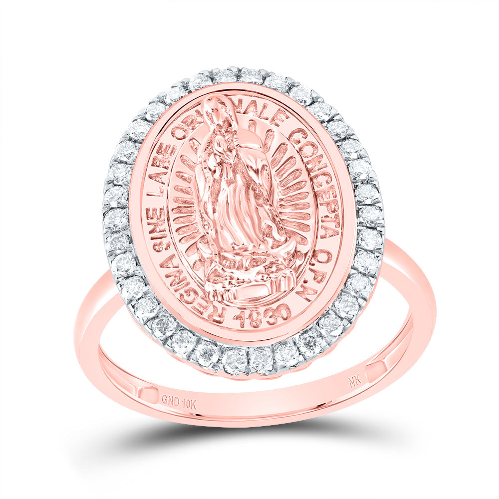 1/3CTW-DIA NK FASHION VIRGIN MOTHER MARY OVAL LADIES RING 7 Daisy Joyeria