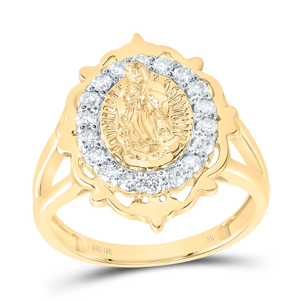 3/8CTW-DIA NK FASHION VIRGIN MOTHER MARY LADIES RING 7 Daisy Joyeria