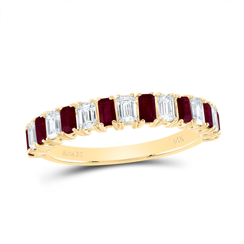 5/8CTW-DIA ANA M 3/4CTW-EM-RU NAT GEM RING 7 Daisy Joyeria