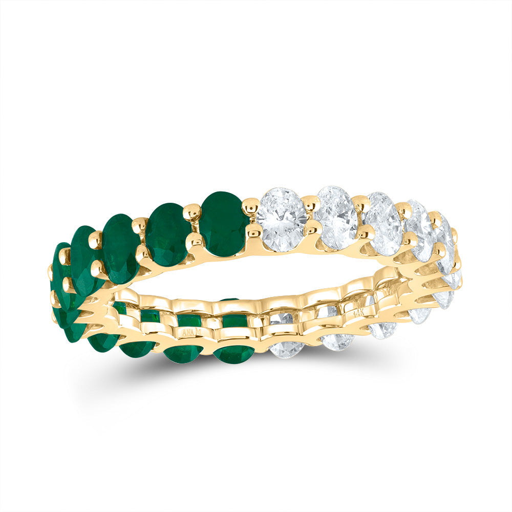 1 1/2CTW-DIA ANA M 1 7/8CTW-OV-EM NAT GEM RING 7 Daisy Joyeria
