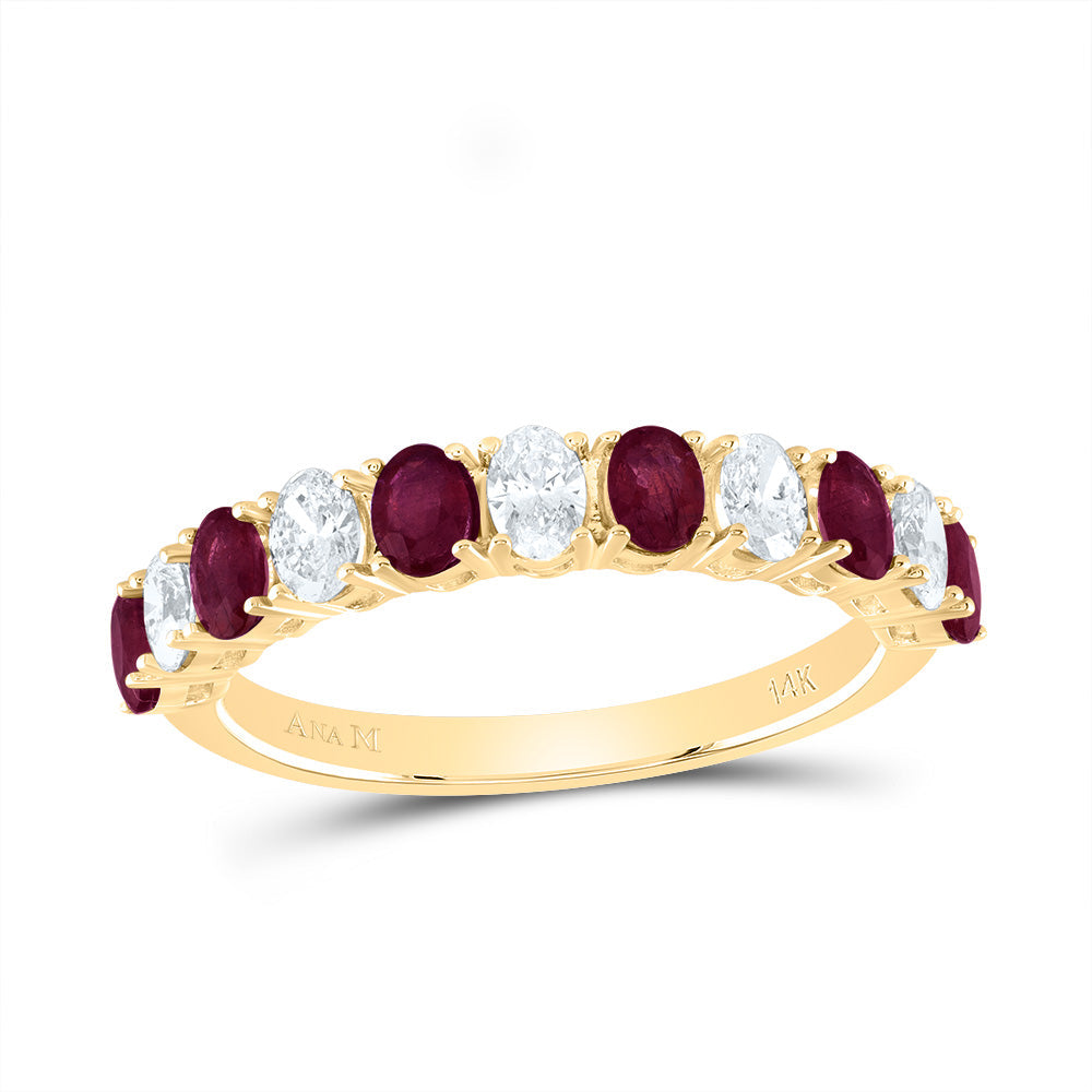 3/8CTW-DIA ANA M 7/8CTW-OV-RU NAT GEM RING 7 Daisy Joyeria