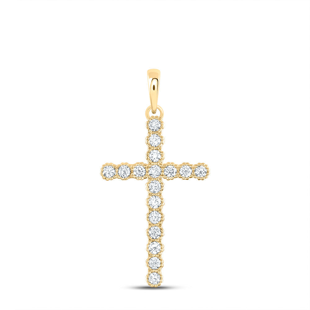 1/2CTW-DIA ANA M FASHION CROSS PENDANT Daisy Joyeria