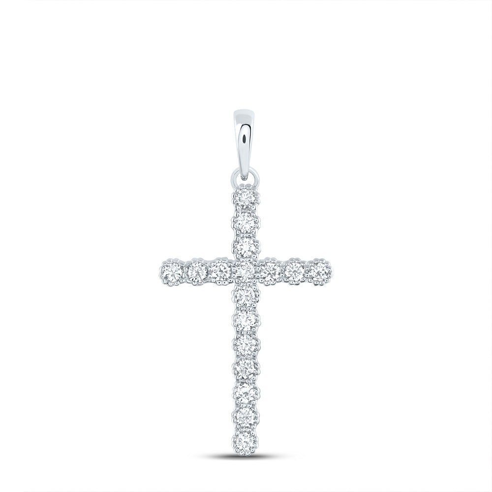 1/2CTW-DIA ANA M FASHION CROSS PENDANT Daisy Joyeria