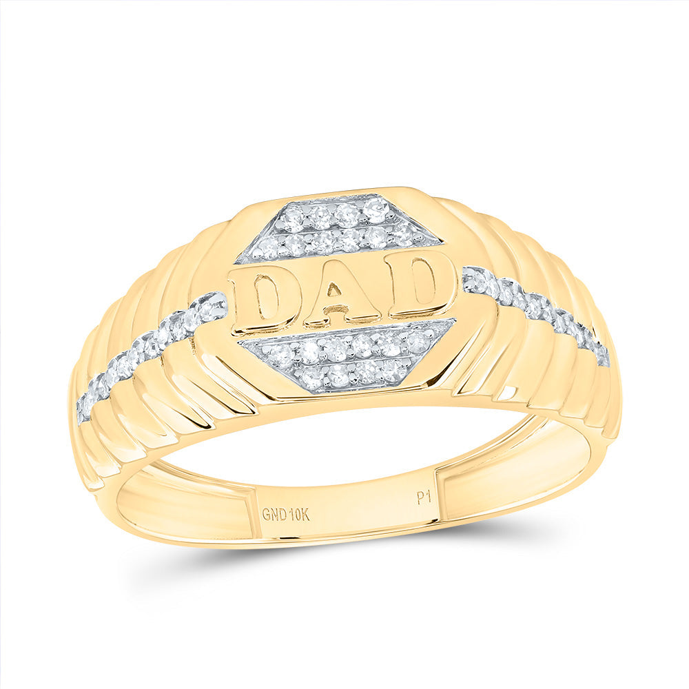 1/5CTW-DIA P1 DAD MEN RING 10 Daisy Joyeria