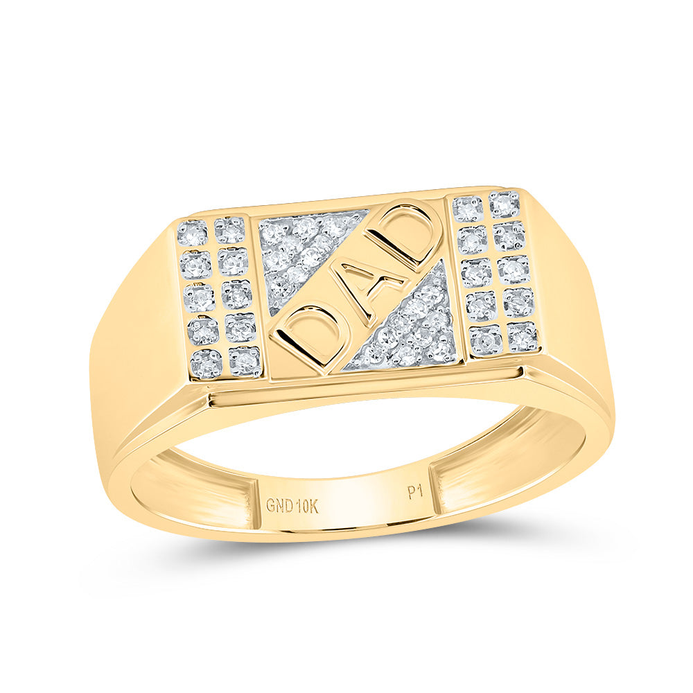 1/8CTW-DIA P1 DAD MEN RING 10 Daisy Joyeria