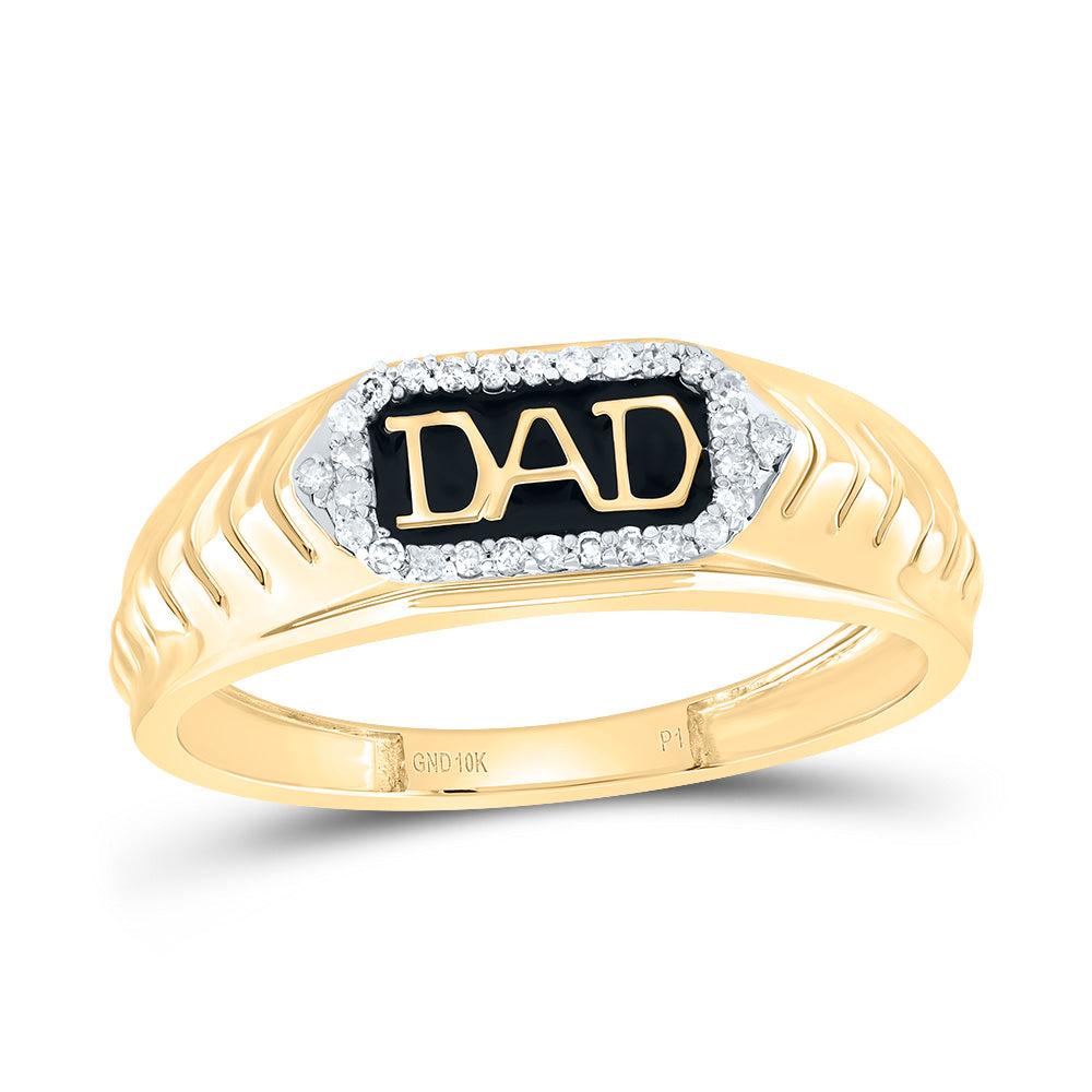 1/10CTW-NAT DIA P1 DAD MEN RING 10 Daisy Joyeria