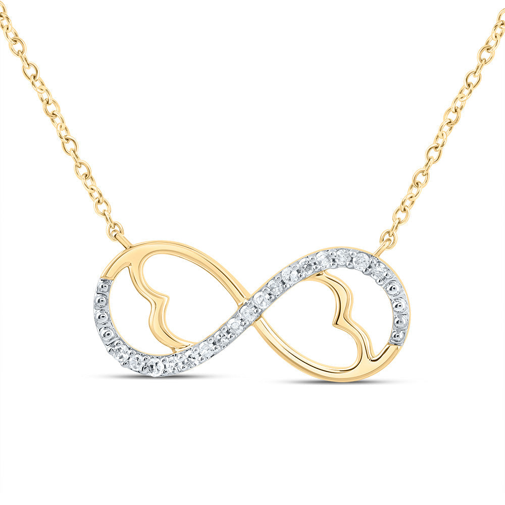 1/12CTW-NAT DIA P1 GIFT INFINITY HEART NECKLACE (18 INCH) Daisy Joyeria