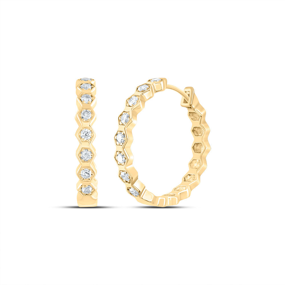 1/3CTW-DIA ANA M FASHION HOOP EARRING Daisy Joyeria