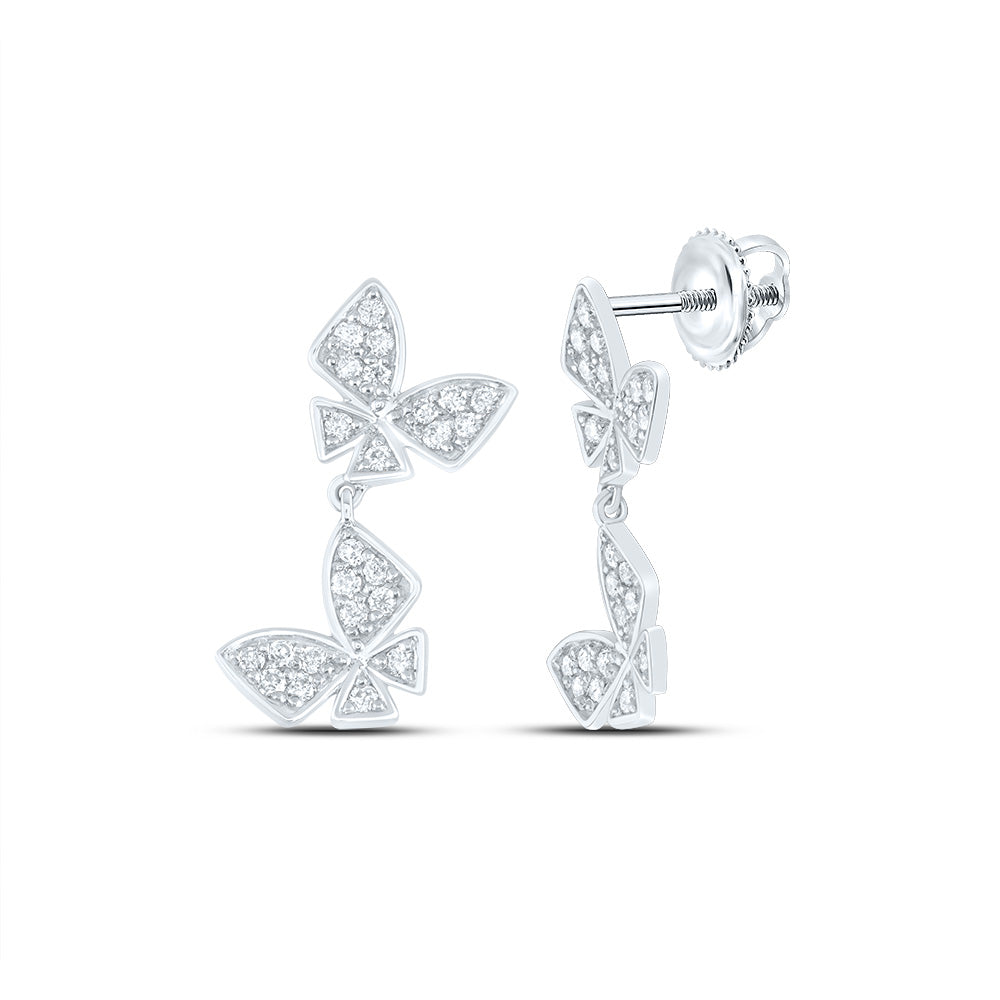 1/3CTW-DIA ANA M BUTTERFLY FASHION DANGLING EARRING Daisy Joyeria