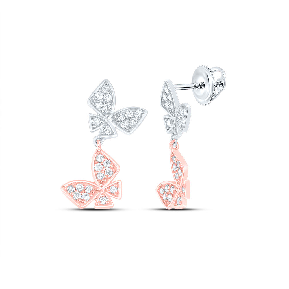 1/3CTW-DIA ANA M BUTTERFLY FASHION DANGLING EARRING Daisy Joyeria