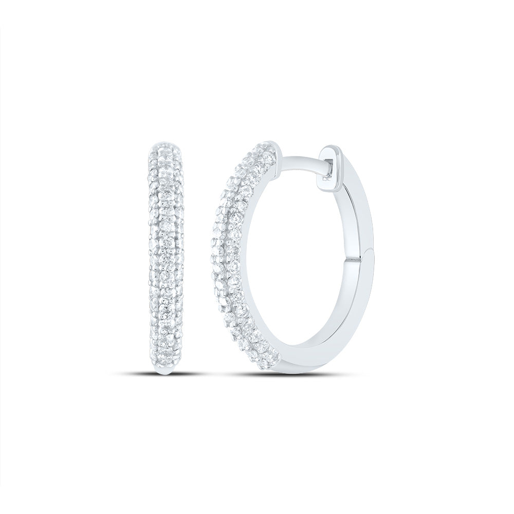3/8CTW-DIA CN FASHION HOOP EARRING Daisy Joyeria