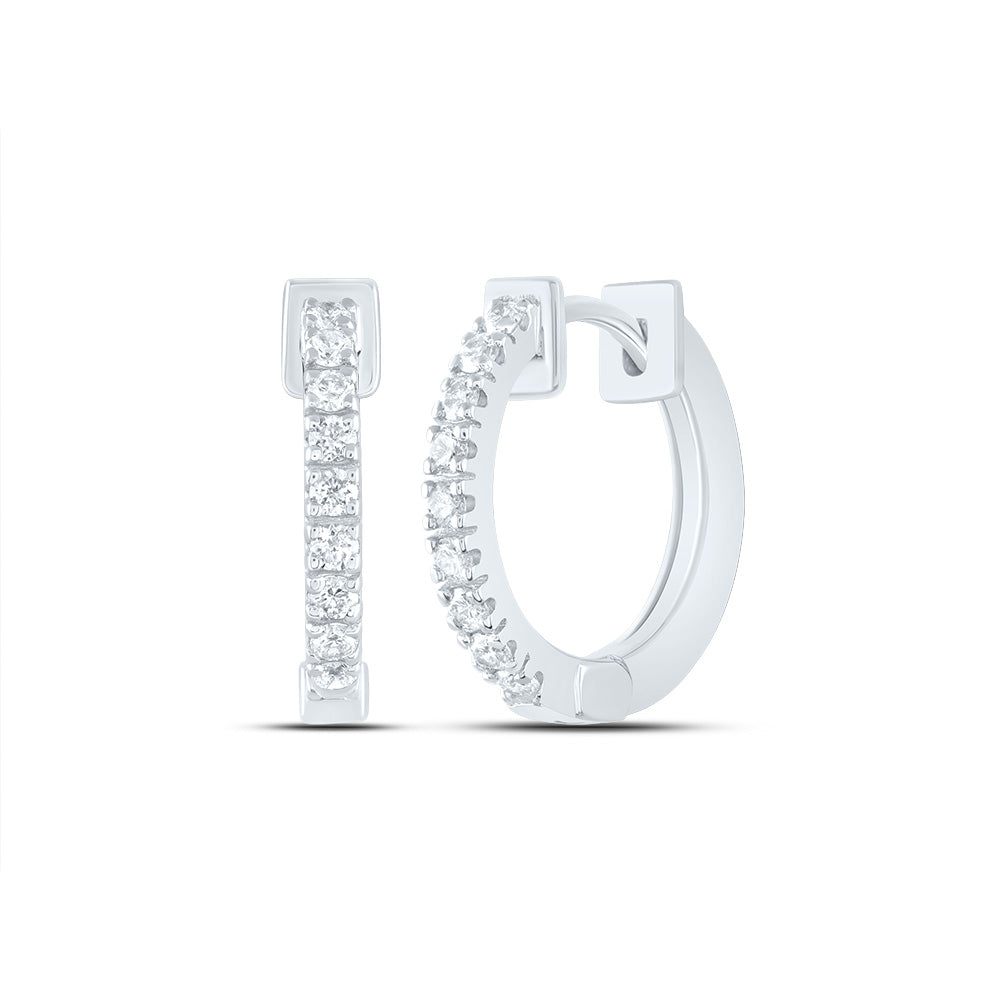 1/4CTW-DIA CN FASHION HOOP EARRING Daisy Joyeria