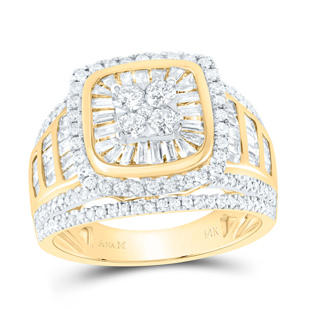 1 7/8CTW-DIA ANA M CUSHION SINGLE HALO BRIDAL RING 7 Daisy Joyeria