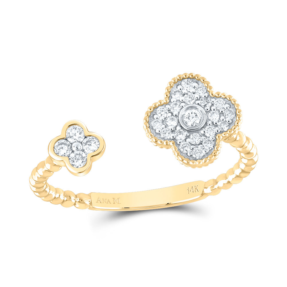1/5CTW-DIA ANA M FASHION CLOVER RING 7 Daisy Joyeria