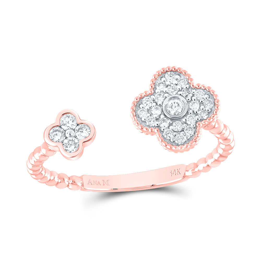 1/5CTW-NAT DIA ANA M FASHION CLOVER RING 7 Daisy Joyeria