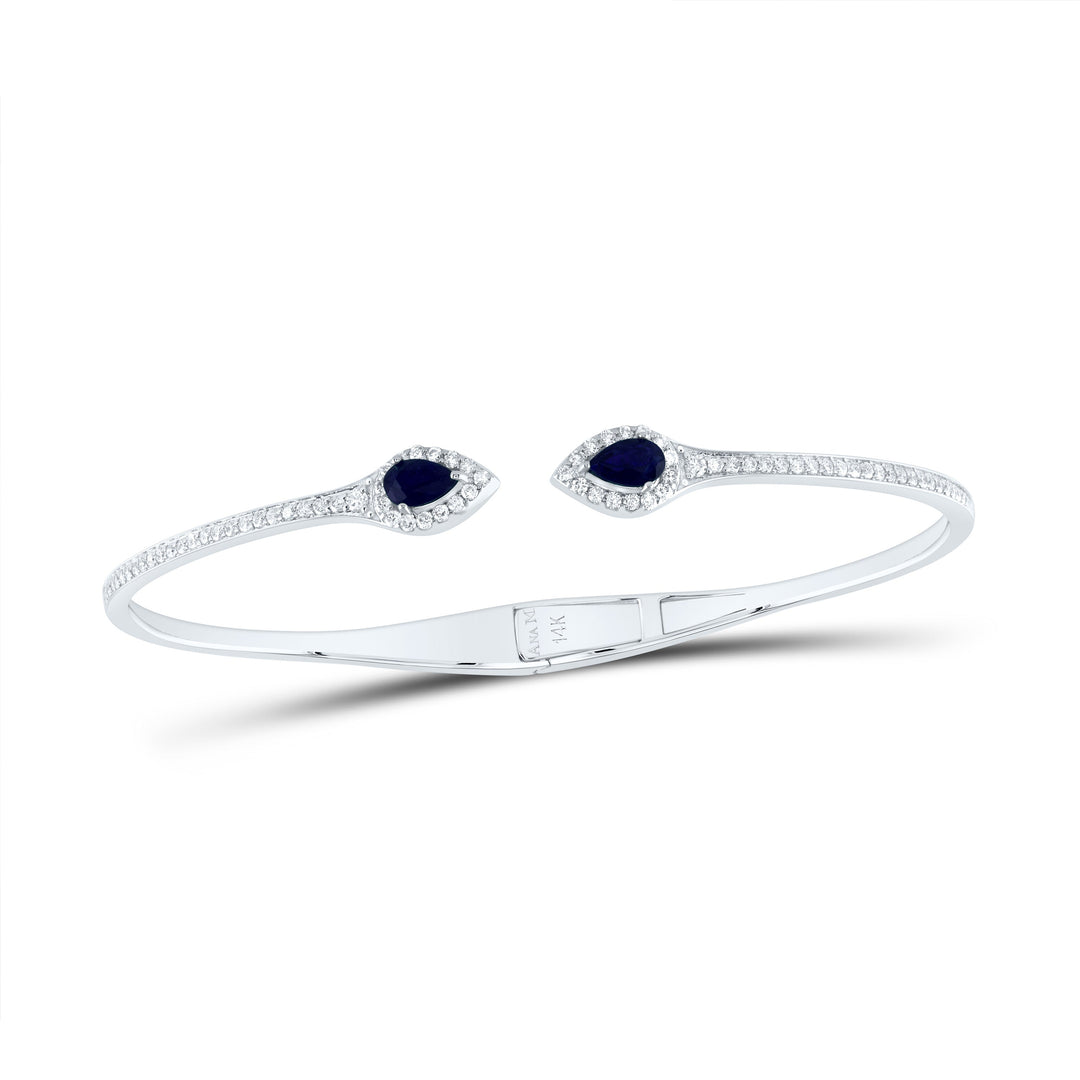 5/8CTW-DIA ANA M 1/2CTW PS-BS NAT GEM PEAR BANGLE Daisy Joyeria