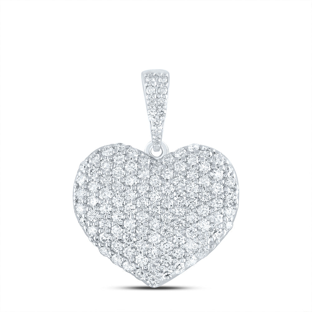 1 1/3CTW-NAT DIA ANA M FASHION HEART PENDANT Daisy Joyeria