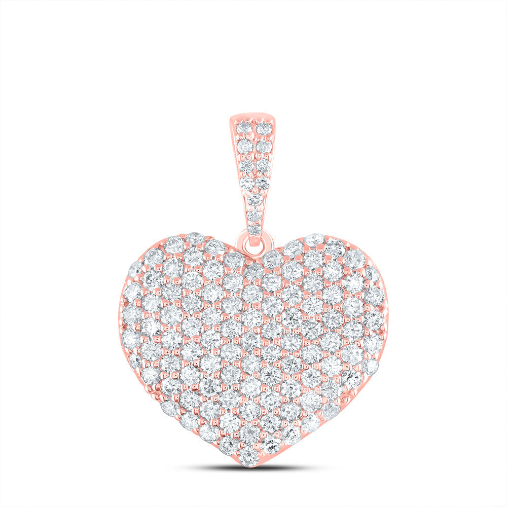 1 1/3CTW-NAT DIA ANA M FASHION HEART PENDANT Daisy Joyeria