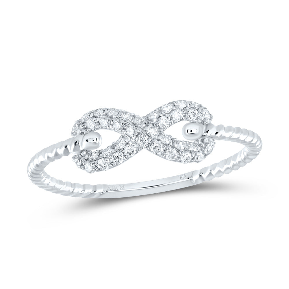 1/5CTW-DIA ANA M FASHION INFINITY RING 7 Daisy Joyeria