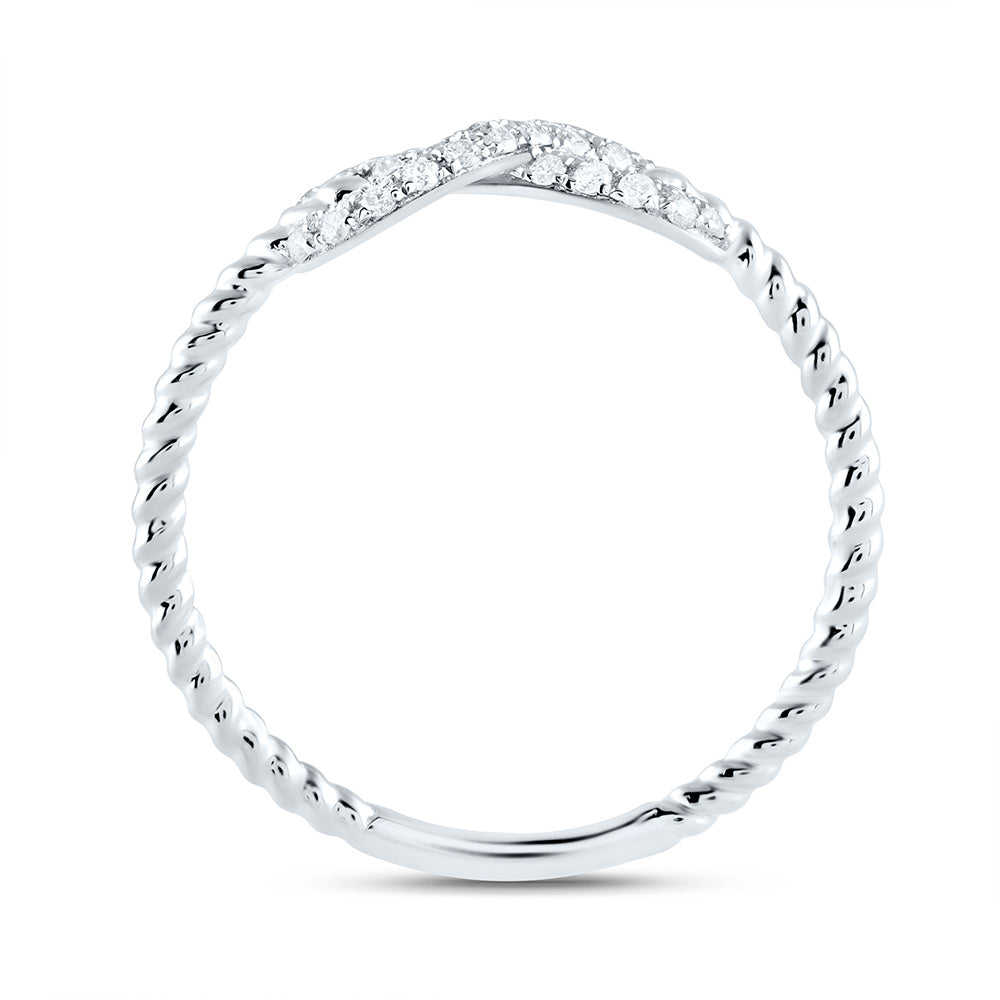 1/5CTW-DIA ANA M FASHION INFINITY RING 7 Daisy Joyeria