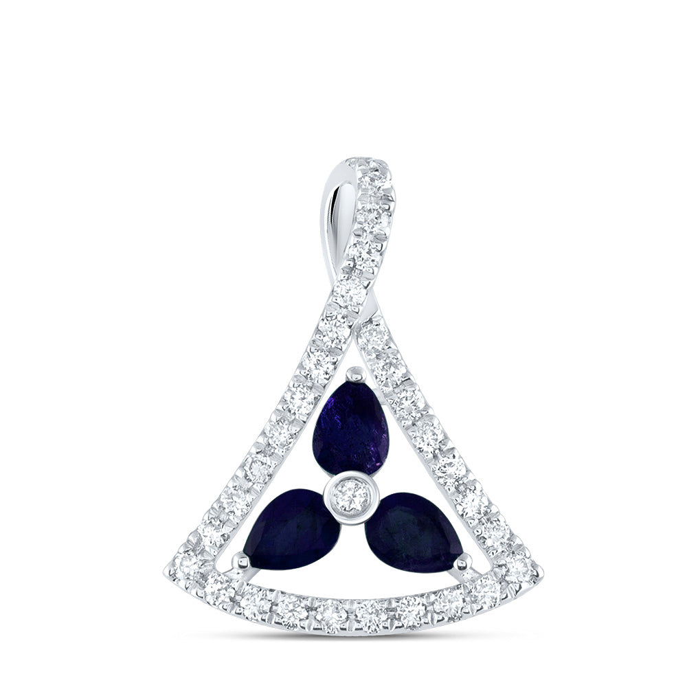 1/5CTW-DIA ANA M 1/3CTW-PS-BS  NAT GEM PENDANT Daisy Joyeria