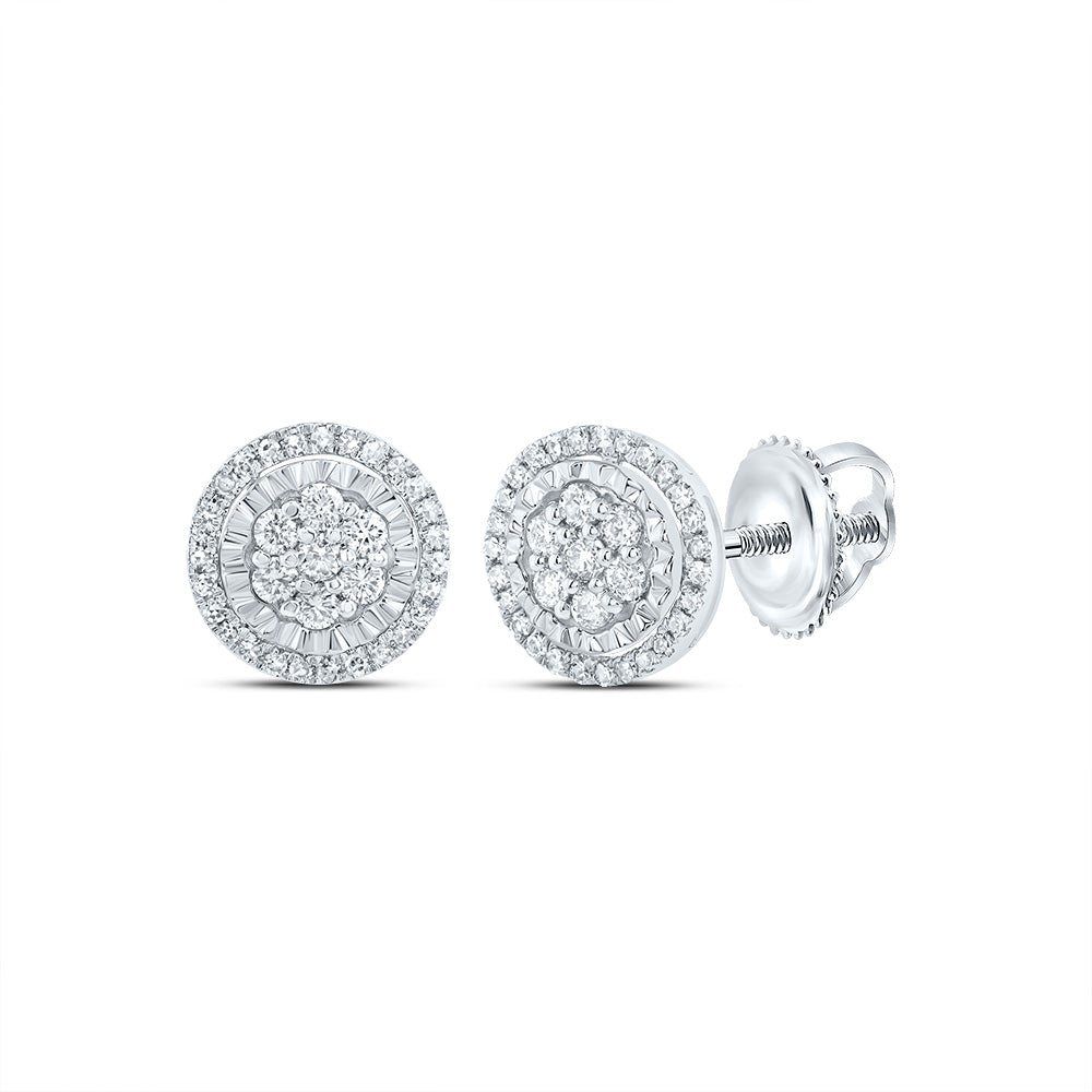 3/8CTW-DIA NK FASHION ROUND STUD EARRING Daisy Joyeria