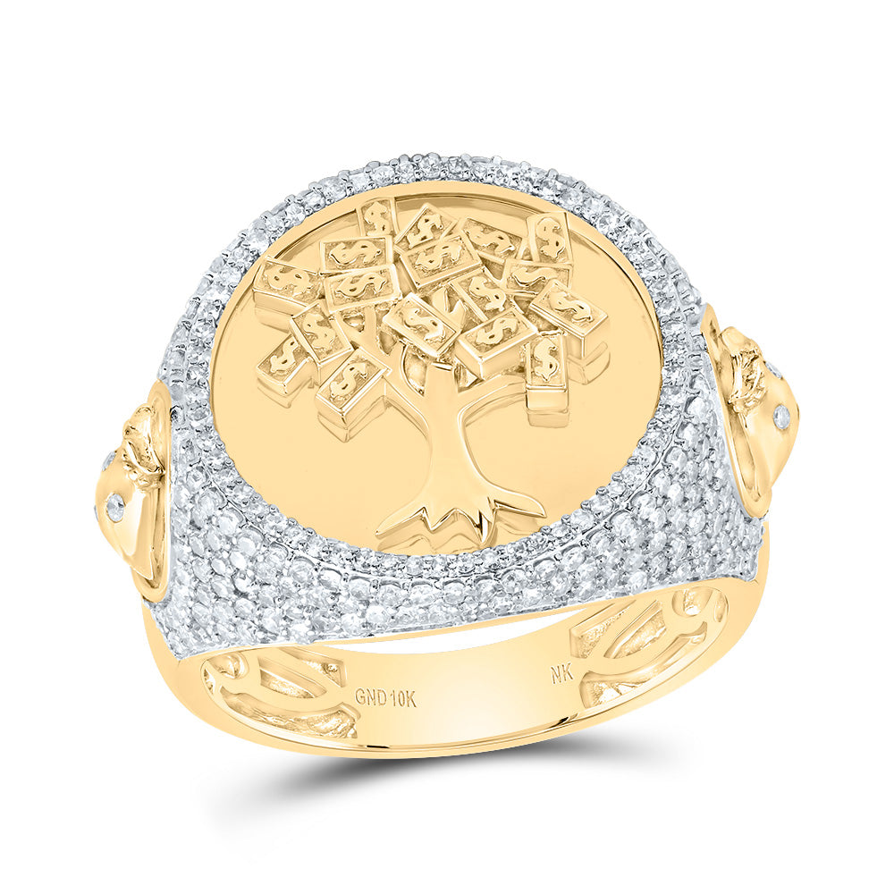 1 1/5CTW-DIA NK MONEY TREE MENS RING 10 Daisy Joyeria