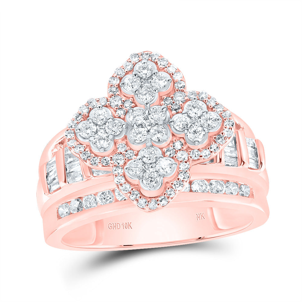 1 CTW-DIA NK FASHION CLOVER RING 7 Daisy Joyeria