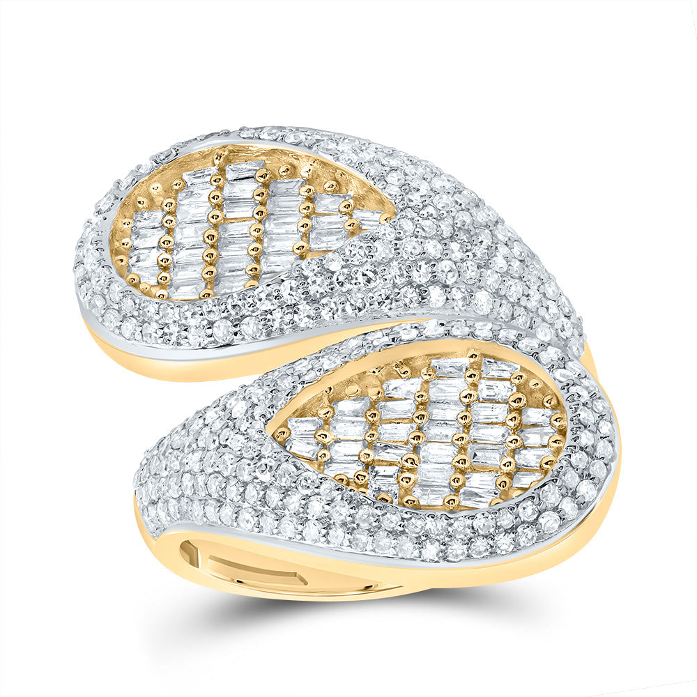 1 5/8CTW-DIA NK FASHION BUGUETTE LADIES RING 7 Daisy Joyeria