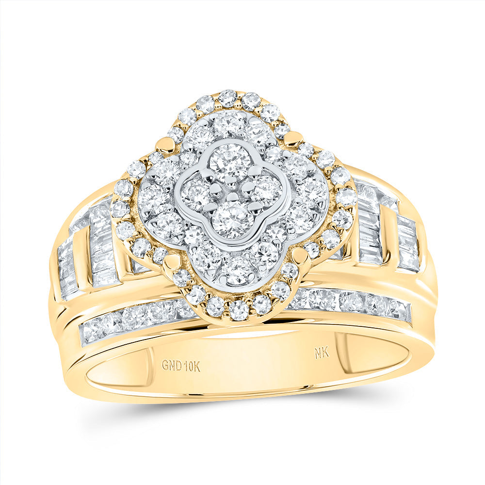 1 CTW-DIA NK FASHION CLOVER RING 7 Daisy Joyeria