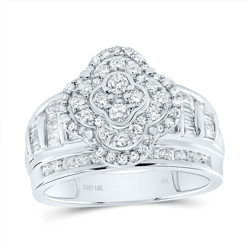 1 CTW-DIA NK FASHION CLOVER RING 7 Daisy Joyeria