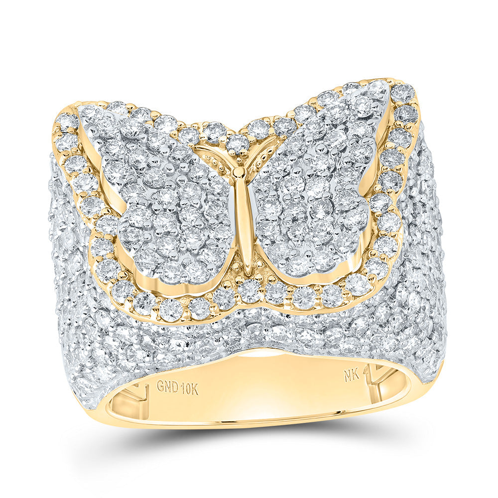 3 1/2CTW-NAT DIA NK FASHION BUTTERFLY RING 7 Daisy Joyeria