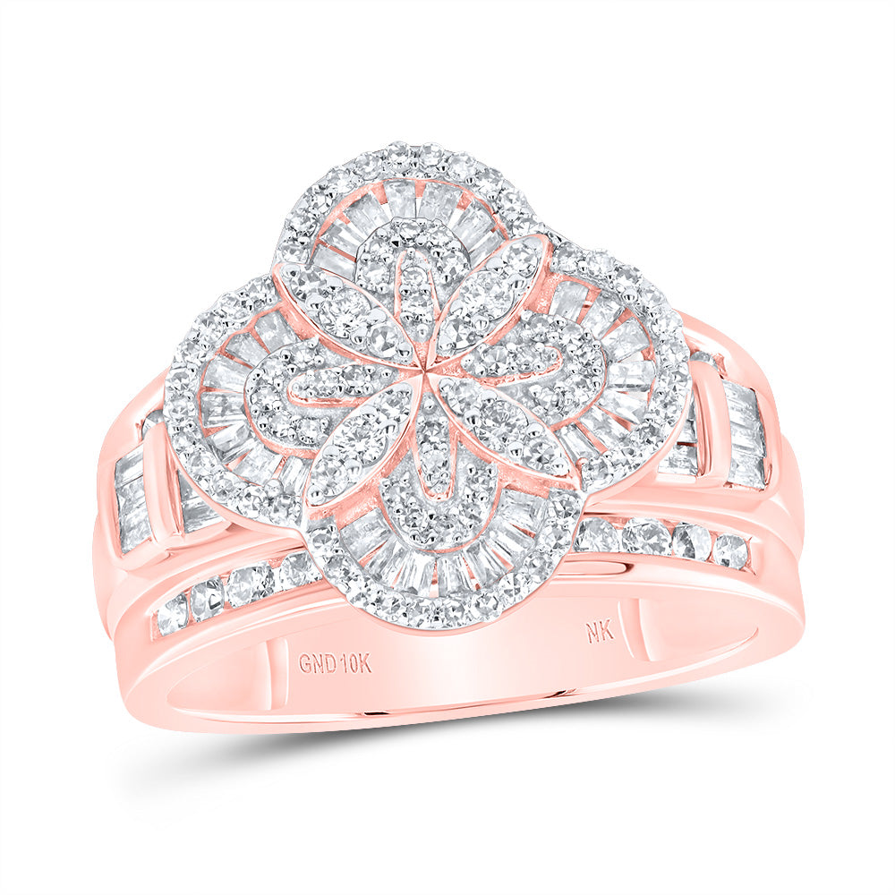 1CTW-DIA NK FASHION CLOVER RING 7 Daisy Joyeria