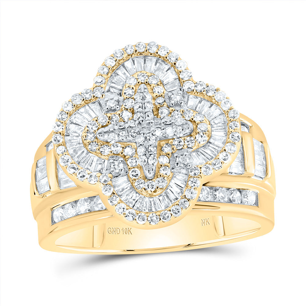 1 CTW-DIA NK FASHION CLOVER RING 7 Daisy Joyeria