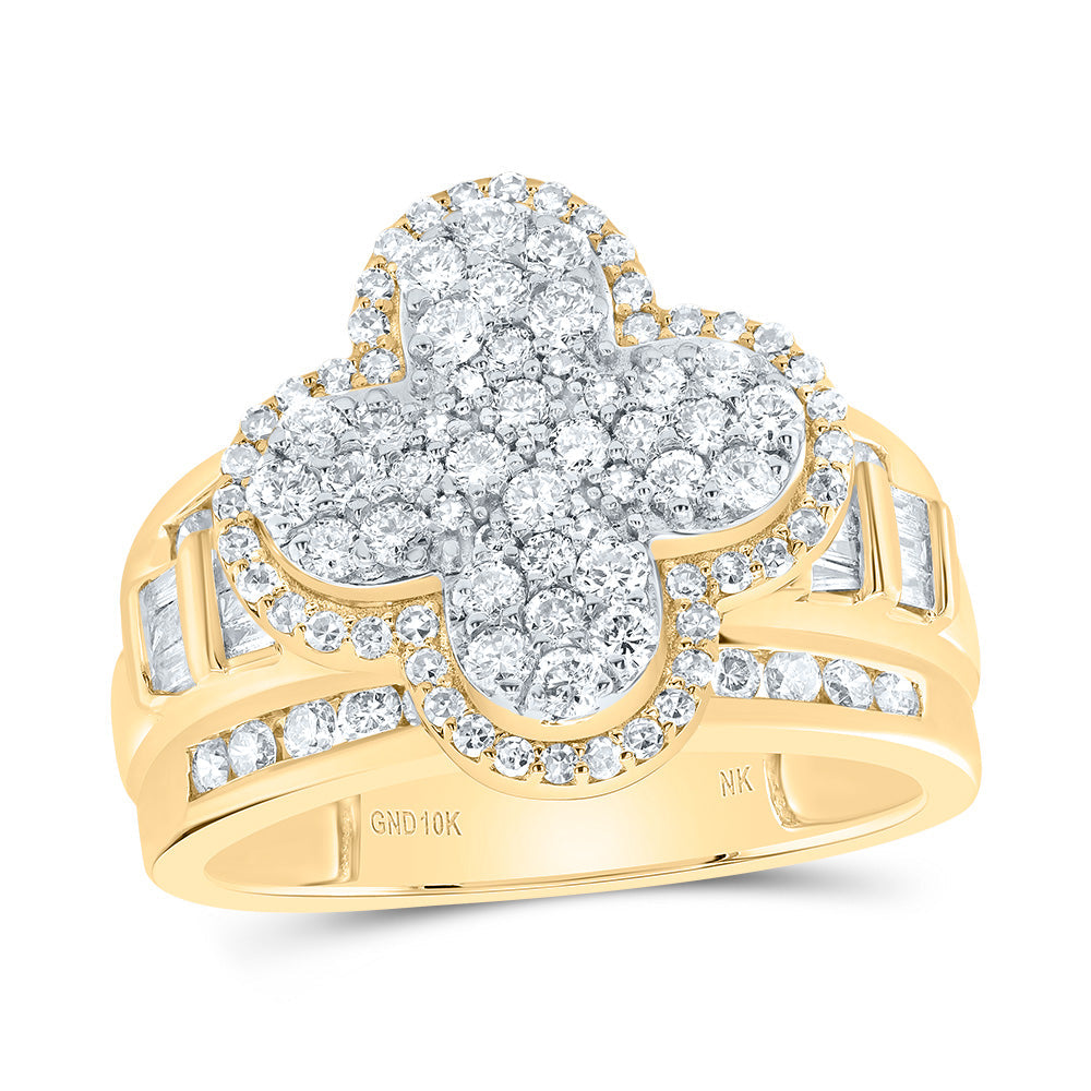 1 1/3CTW-DIA NK FASHION CLOVER RING 7 Daisy Joyeria