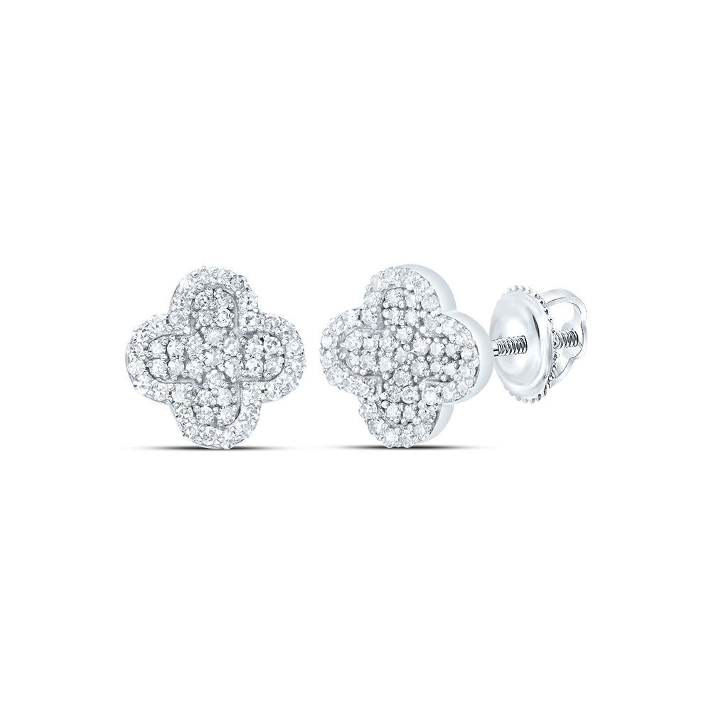 1/3CTW-DIA NK CLOVER STUD EARRING Daisy Joyeria