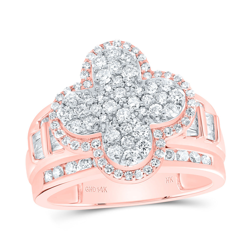 1 1/3CTW-DIA NK FASHION CLOVER RING 7 Daisy Joyeria