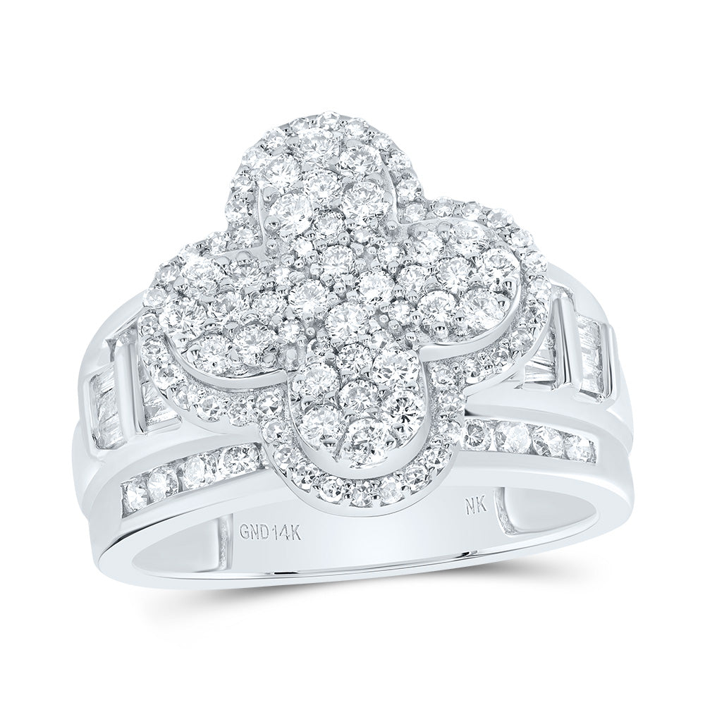 1 1/3CTW-DIA NK FASHION CLOVER RING 7 Daisy Joyeria
