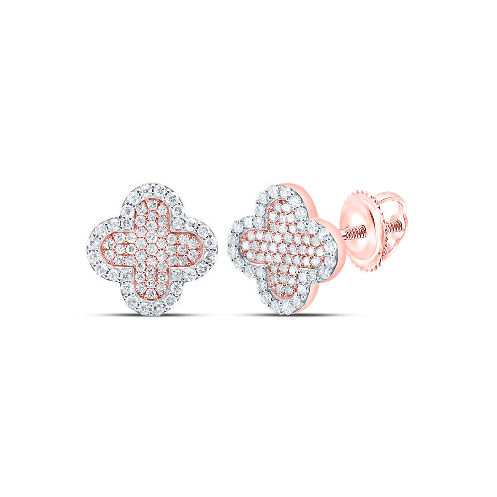 3/4CTW DIA NK CLOVER STUD EARRING Daisy Joyeria