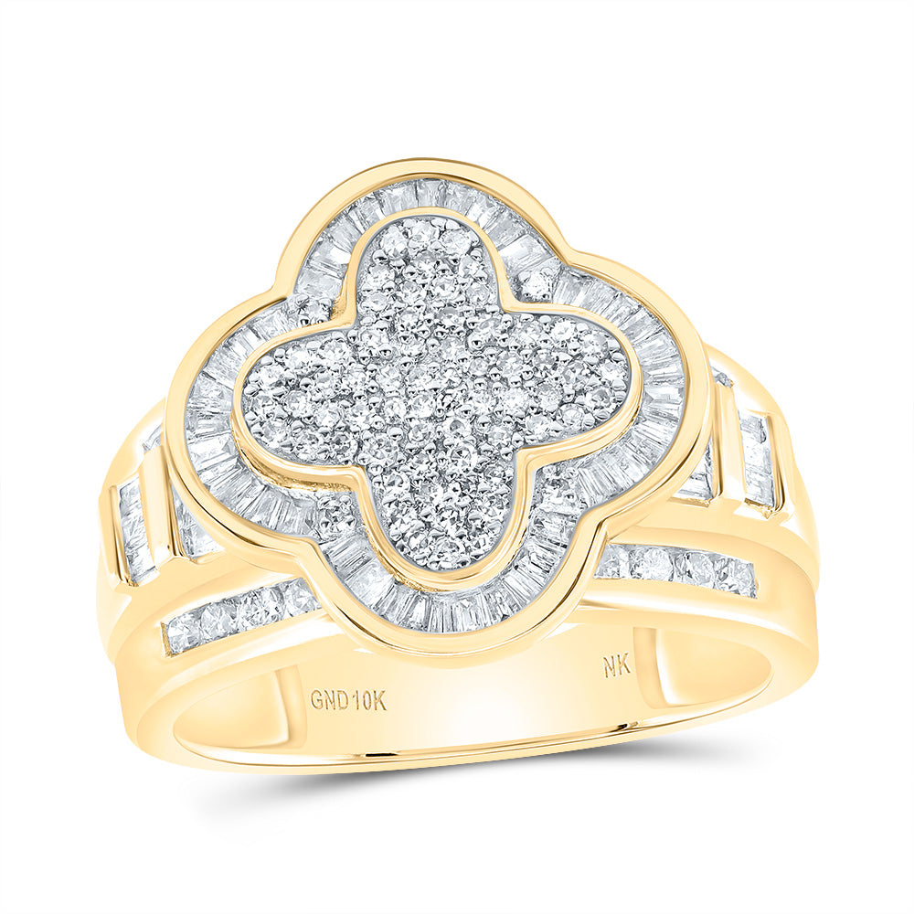 1 CTW-DIA NK FASHION CLOVER RING 7 Daisy Joyeria