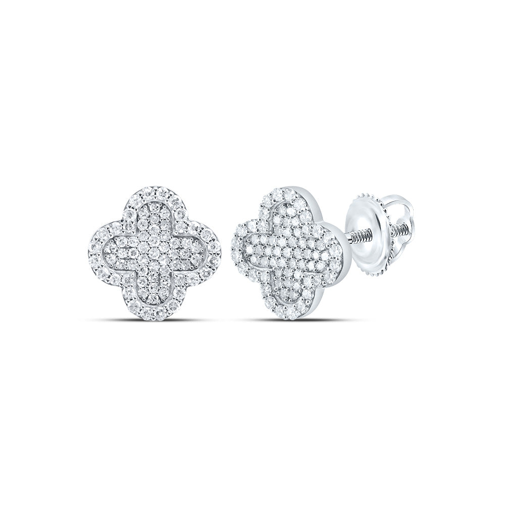 3/4CTW DIA NK CLOVER STUD EARRING Daisy Joyeria