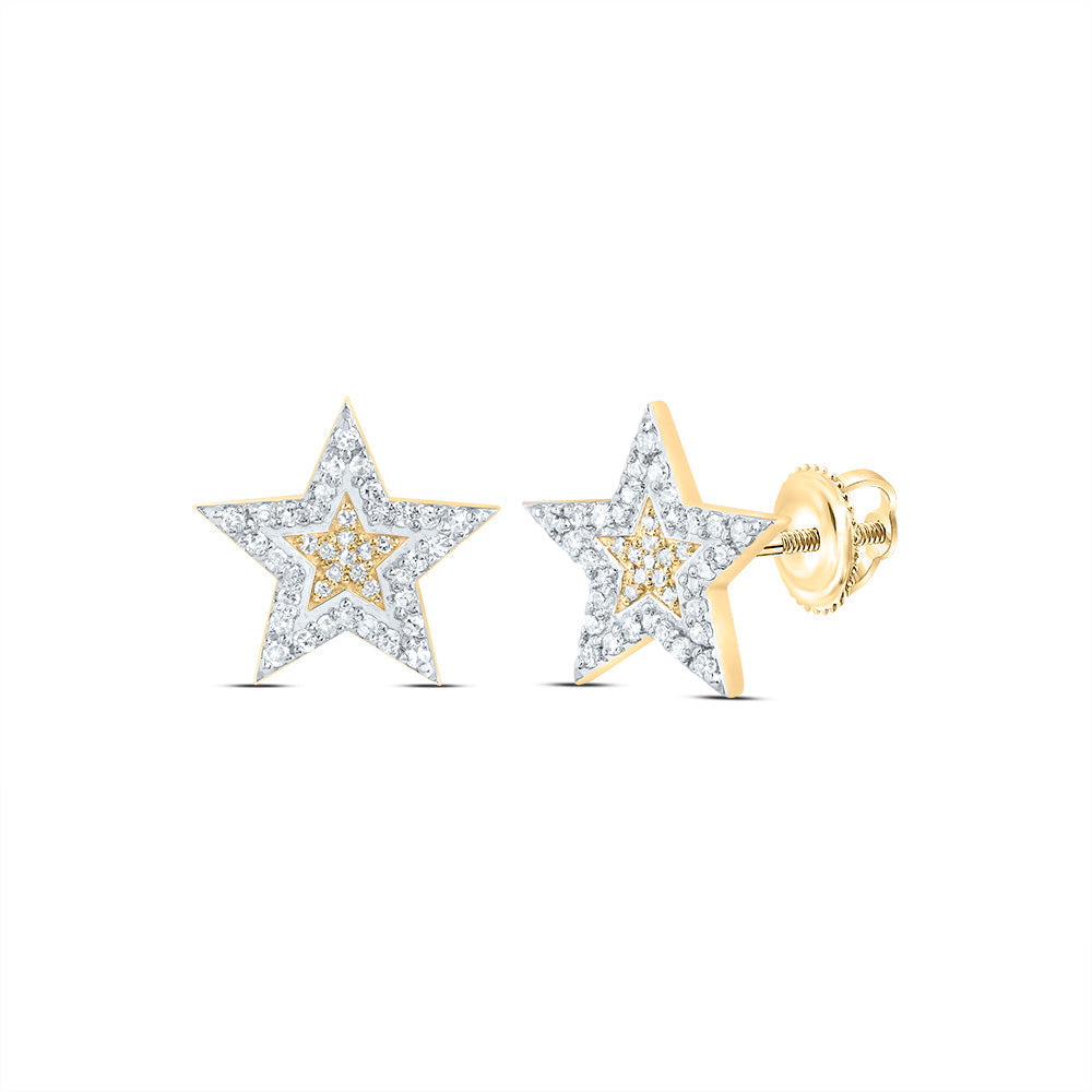 1/3CTW-NAT DIA NK STAR MENS EARRING Daisy Joyeria