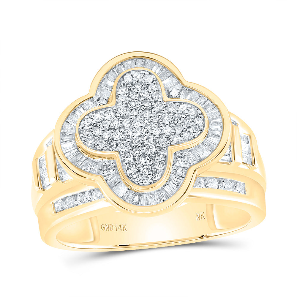 1CTW-DIA NK FASHION CLOVER RING 7 Daisy Joyeria