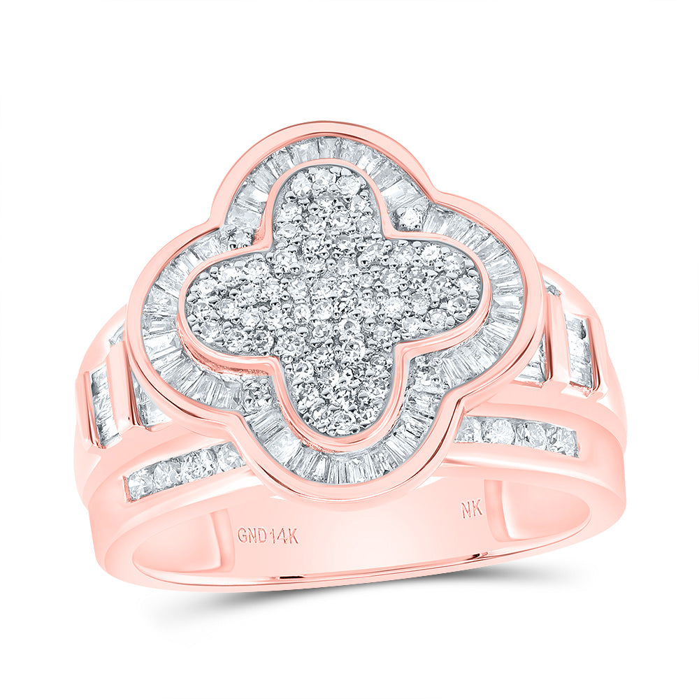 1CTW-DIA NK FASHION CLOVER RING 7 Daisy Joyeria