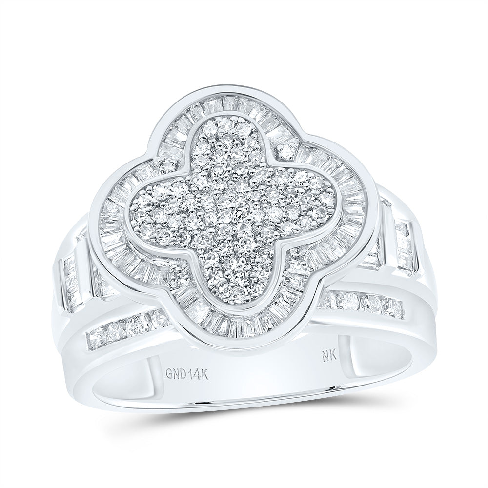 1CTW-DIA NK FASHION CLOVER RING 7 Daisy Joyeria