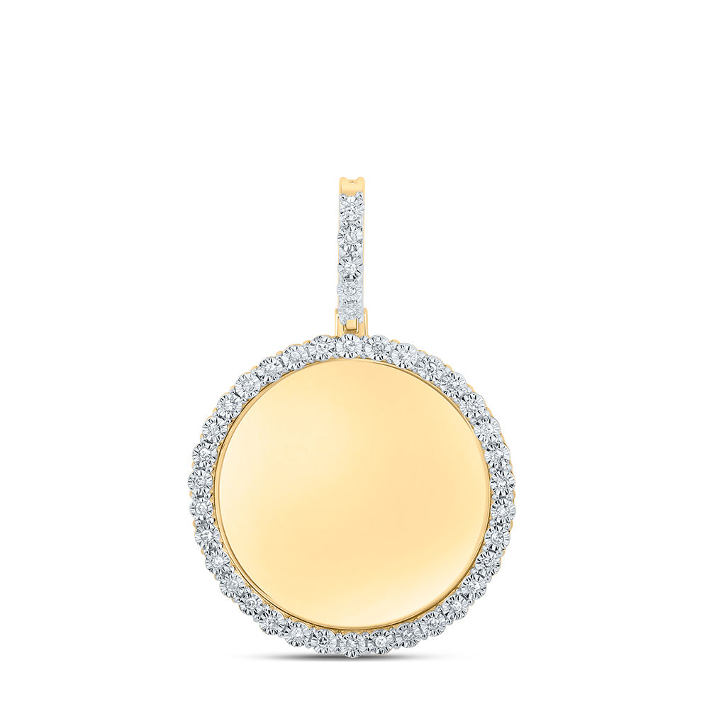 1/5CTW-DIA NK FANUK MEMORY ROUND MENS CHARM Daisy Joyeria